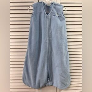 NWOT Halo Blue Fleece Zip Up Sleep Sack 0-6M